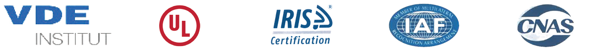 Certificações VDE, UL, IRIS, IAF, CNAS